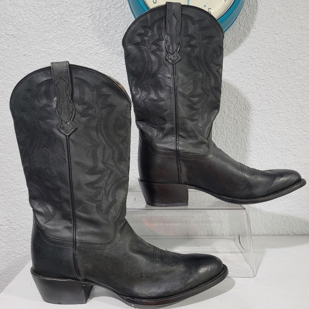 Shyanne Raven Western Boots Cowgirl Round Toe - Women's Size 9.5 Black - Picture 4 of 11
